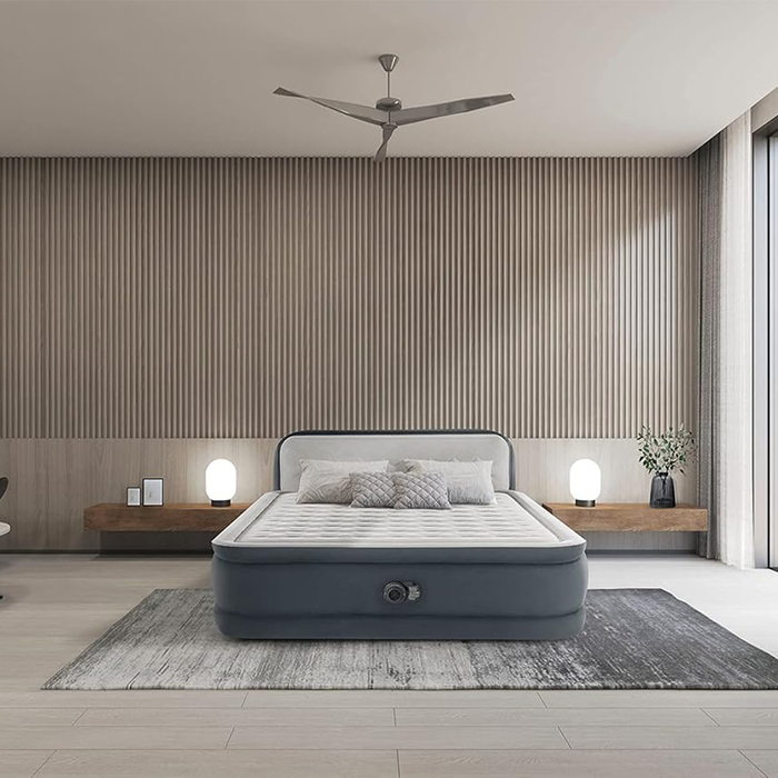 Materasso Gonfiabile Matrimoniale con Tecnologia Fiber-Tech e Pompa Elettrica Integrata