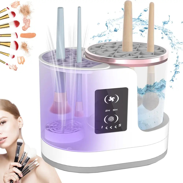 Limpiador de brochas de maquillaje eléctrico 3 en 1