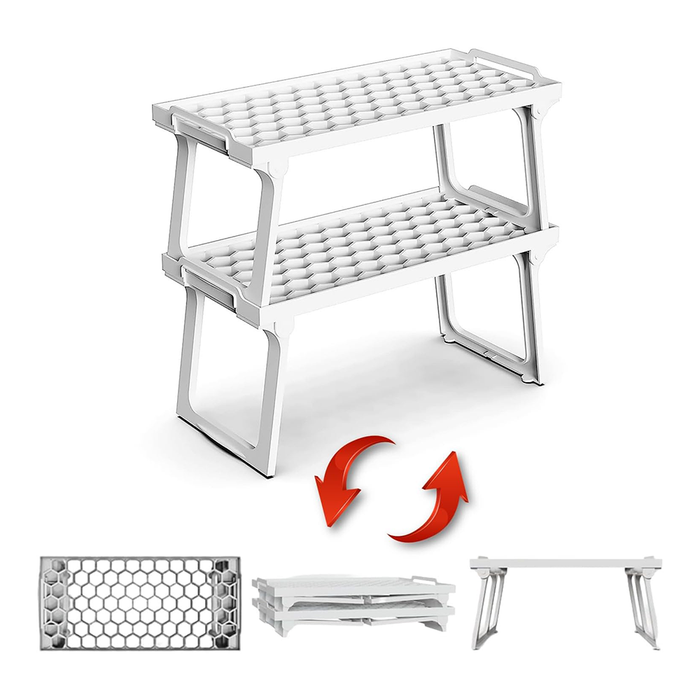 Estante de almacenamiento apilable que ahorra espacio