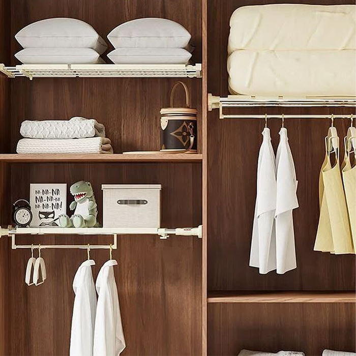 Estante ajustable con ganchos