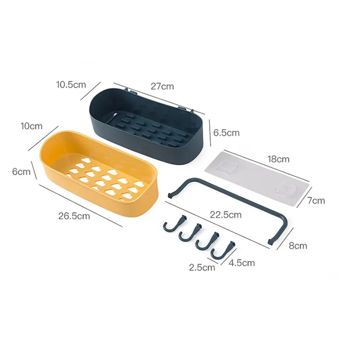 Estante de pared adhesivo multifuncional