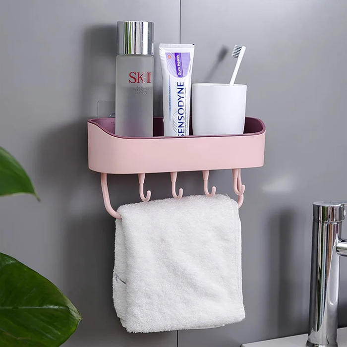 Estante de pared adhesivo multifuncional