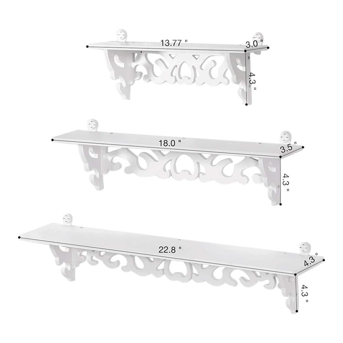 Mensole da Parete Eleganti, Set da Tre