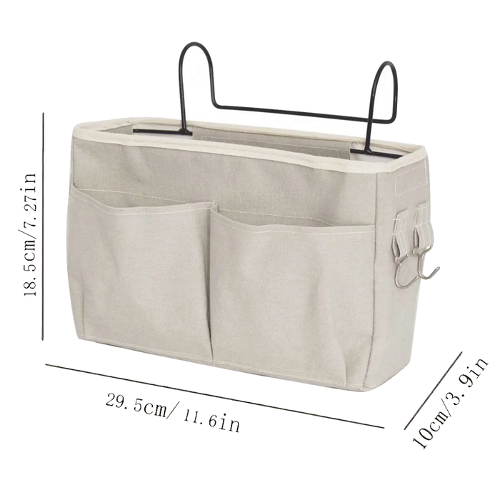 Organizer Multi-Tasca da Letto in Tela