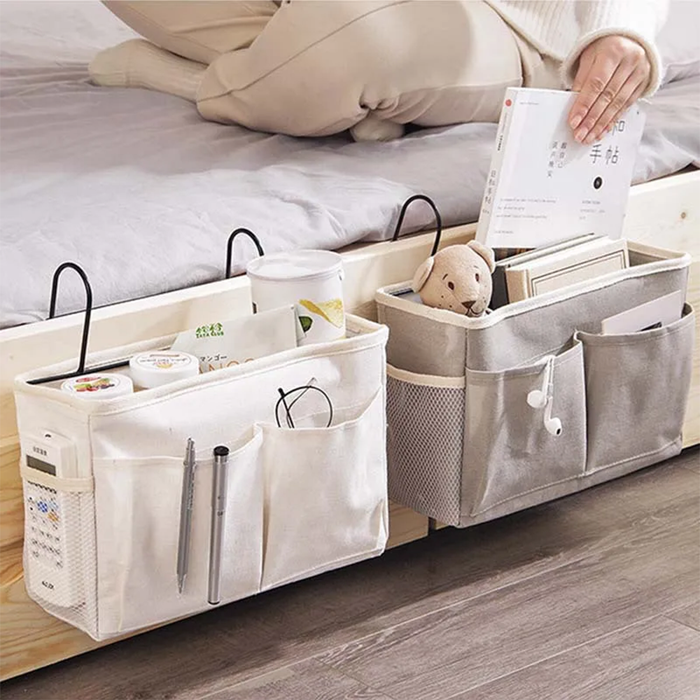 Organizer Multi-Tasca da Letto in Tela
