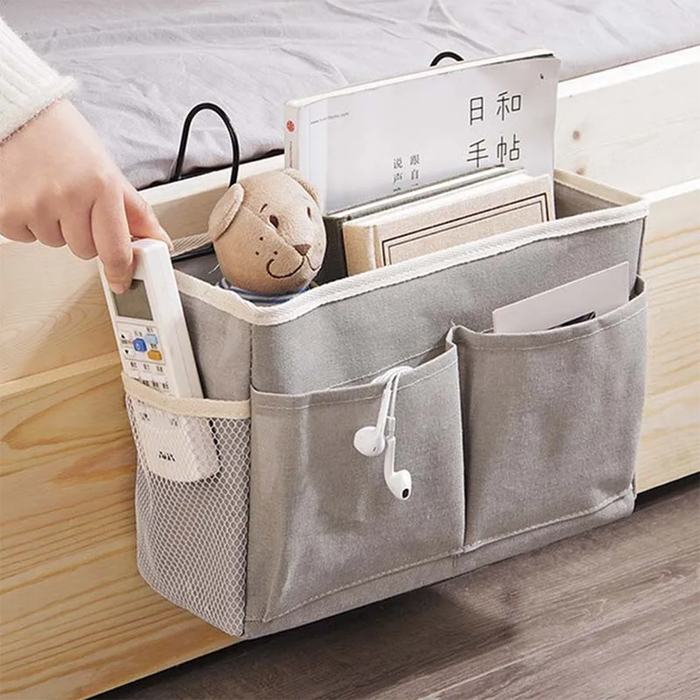 Organizer Multi-Tasca da Letto in Tela
