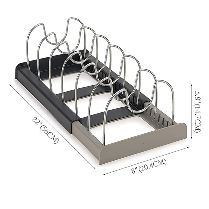 Organizer da Cassetto Regolabile per Coperchi e Padelle