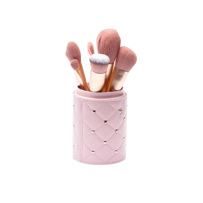 Pennelli Trucco Viso e Occhi 10 Pezzi con Custodia Rigida