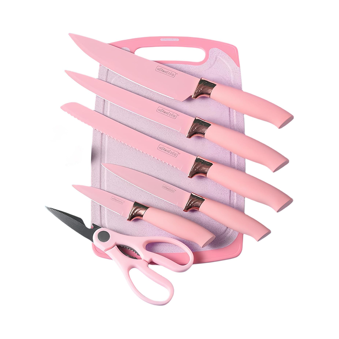 Juego de 19 utensilios de cocina de silicona con cuchillos para chef