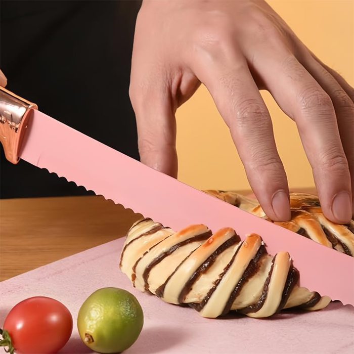 Juego de 19 utensilios de cocina de silicona con cuchillos para chef