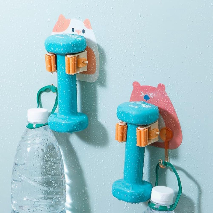 Soporte adhesivo multifuncional para escobas