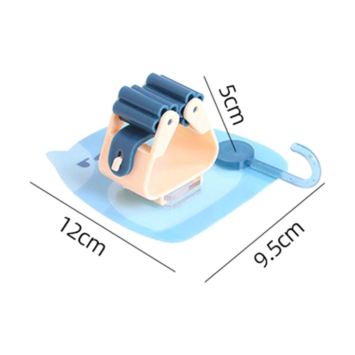 Soporte adhesivo multifuncional para escobas