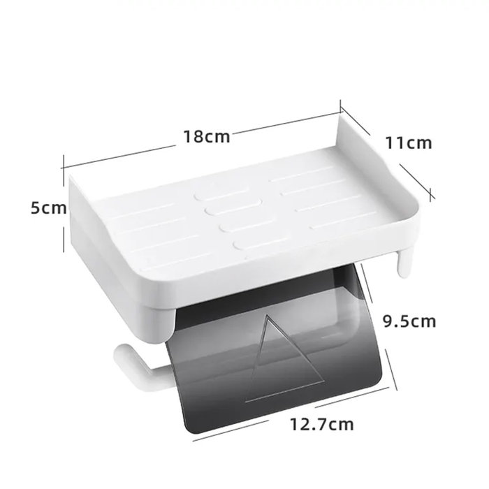 Portarotolo Carta Igienica da Parete con Porta Cellulare