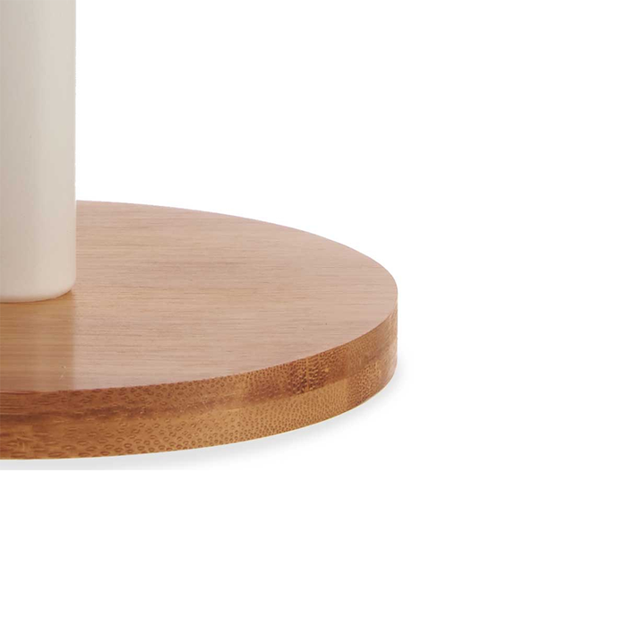 Portarrollos de cocina con base de bambú