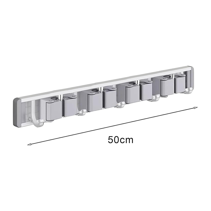 Colgador de trapeador de pared con ganchos