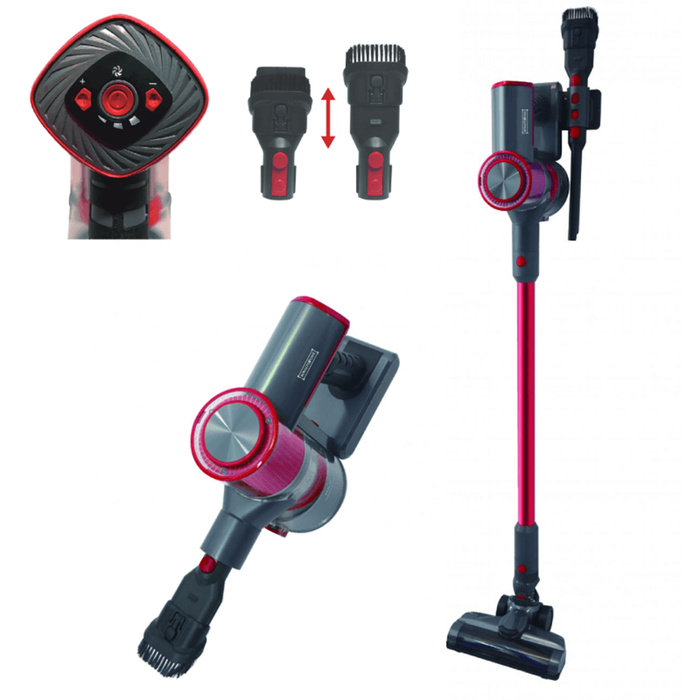 Royalty Line Aspirapolvere Senza Fili con LED, 3 Velocità e Filtro HEPA