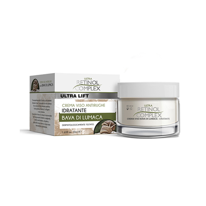 Crema facial antiarrugas con complejo de retinol y baba de caracol (50 ml)