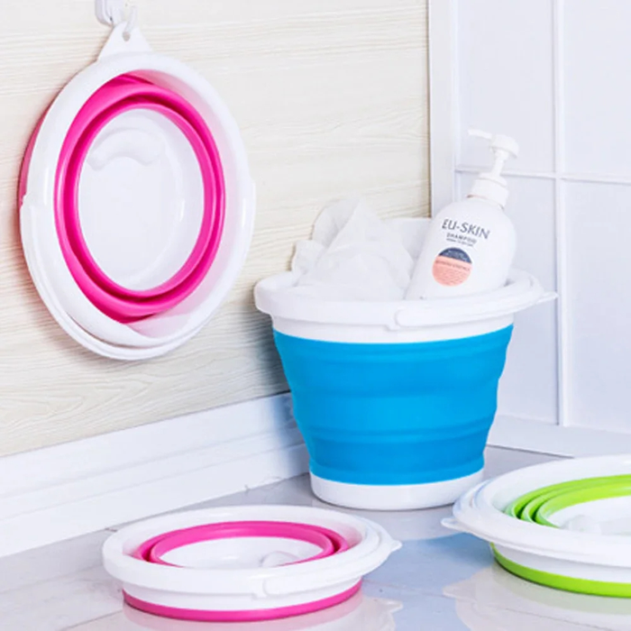 Cubo de silicona plegable