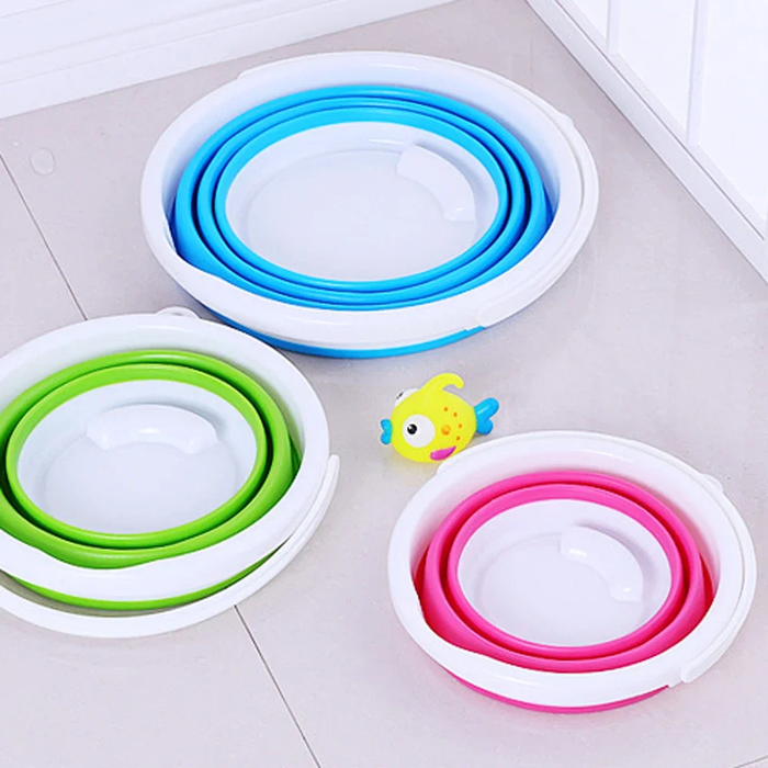 Cubo de silicona plegable