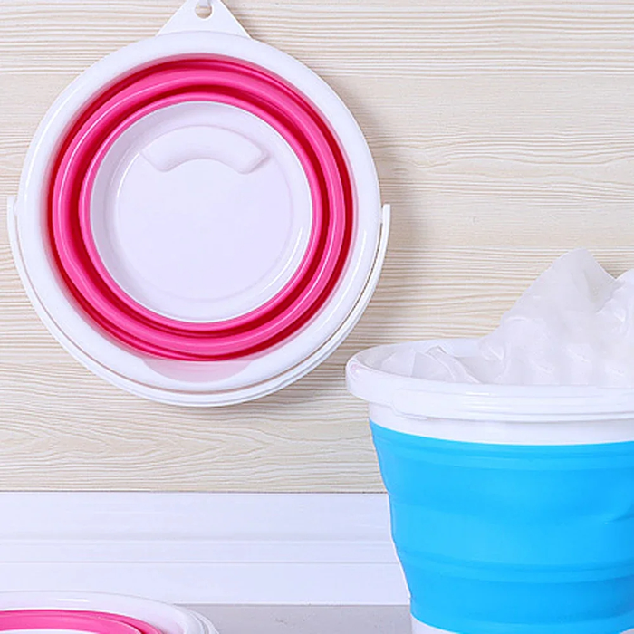 Cubo de silicona plegable