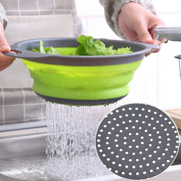 Colador de silicona plegable