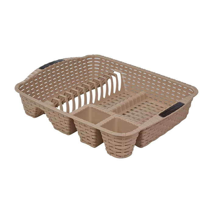 Escurridor de platos multifuncional con bandeja de goteo