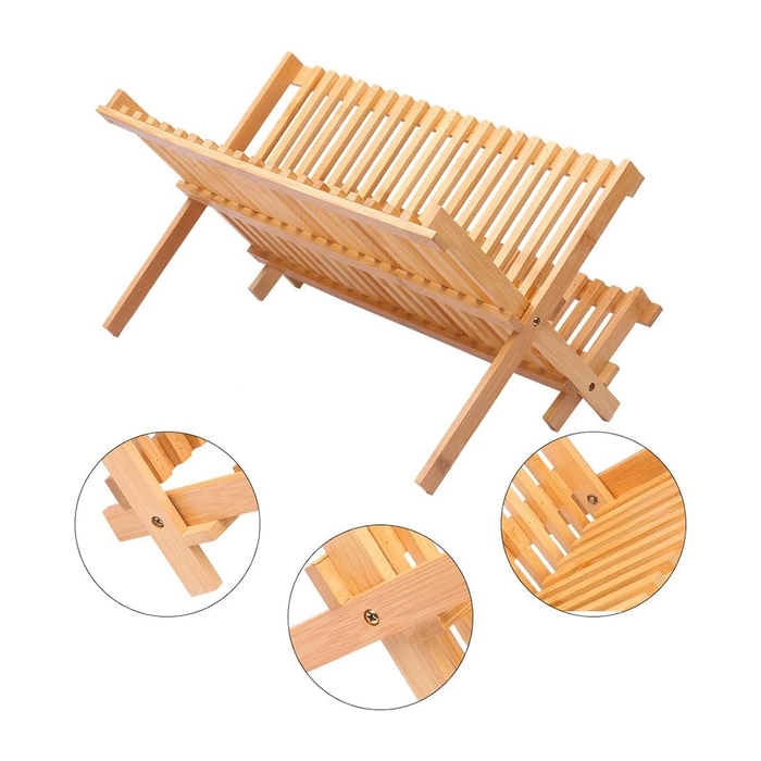 Escurreplatos de bambú