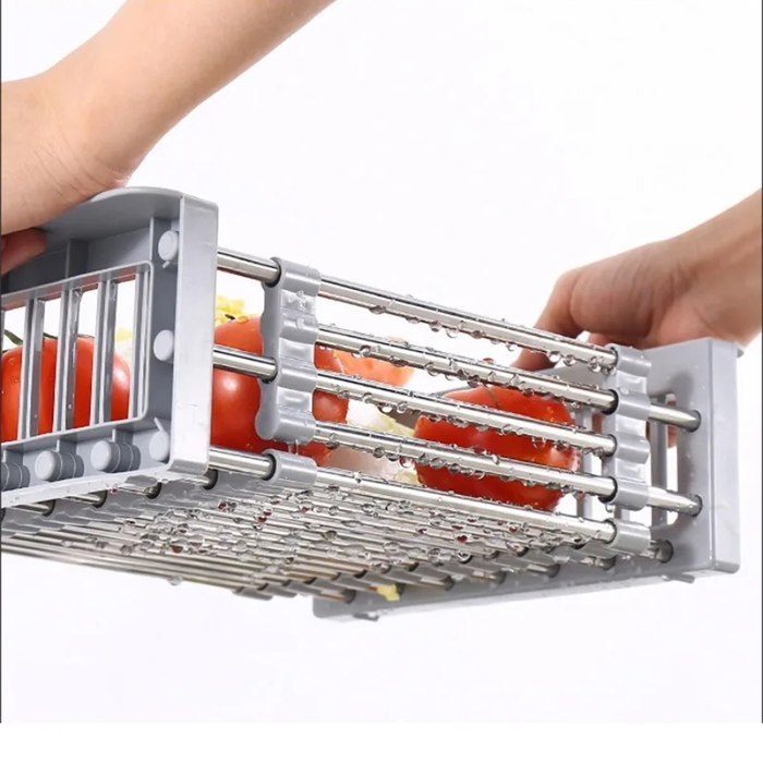 Soporte ajustable para fregadero con escurridor de platos