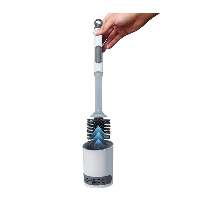 Cepillo de baño de silicona con dispensador integrado