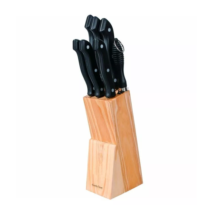 Juego de cuchillos con bloque y acero