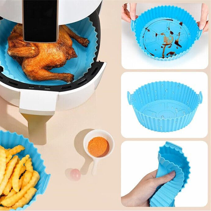 Juego de 6 bandejas de silicona para freidora de aire