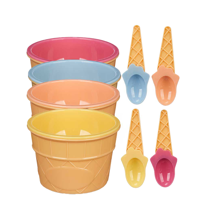Juego de 4 vasos para helado y postre