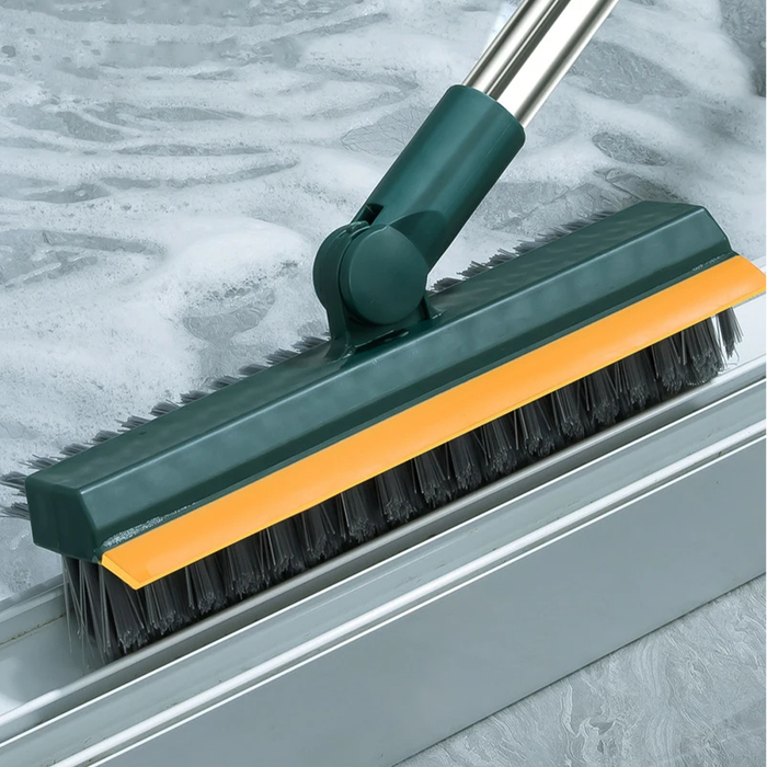 Cepillo de suelo 3 en 1 con mango largo y cabezal giratorio de 120°