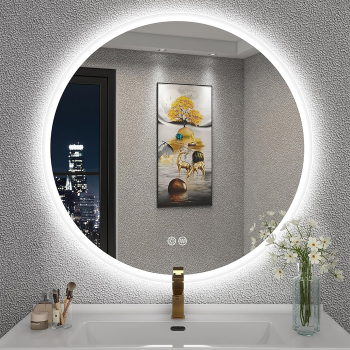 Espejo de pared circular retroiluminado