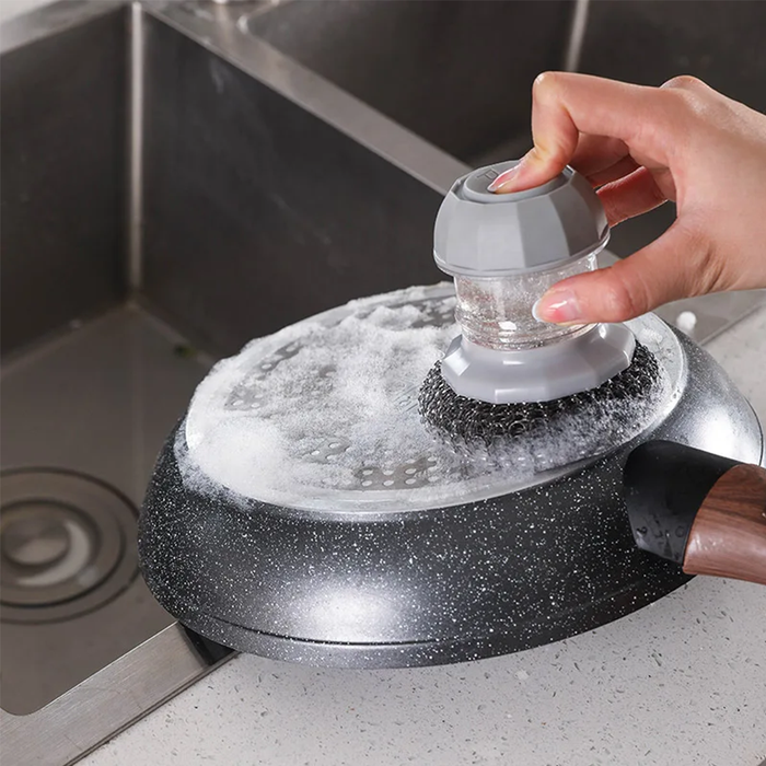 Spugna Metallica con Dosatore Sapone