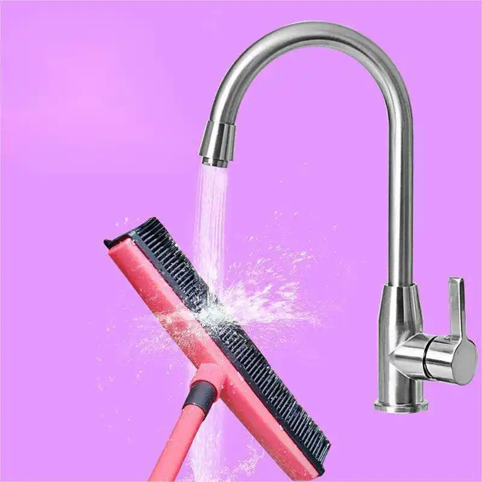 Cabezal de escoba multifuncional con cerdas de silicona