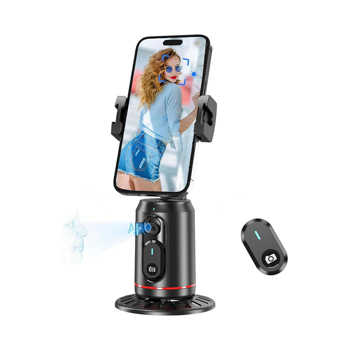 Trípode con detección automática de rostros y rotación de 360°