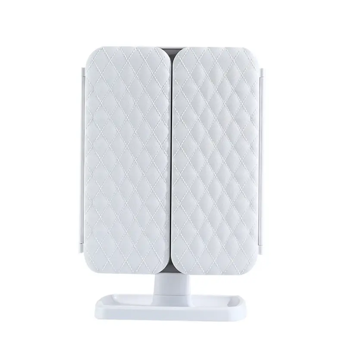 Espejo de maquillaje plegable LED de tres pliegues Vanity