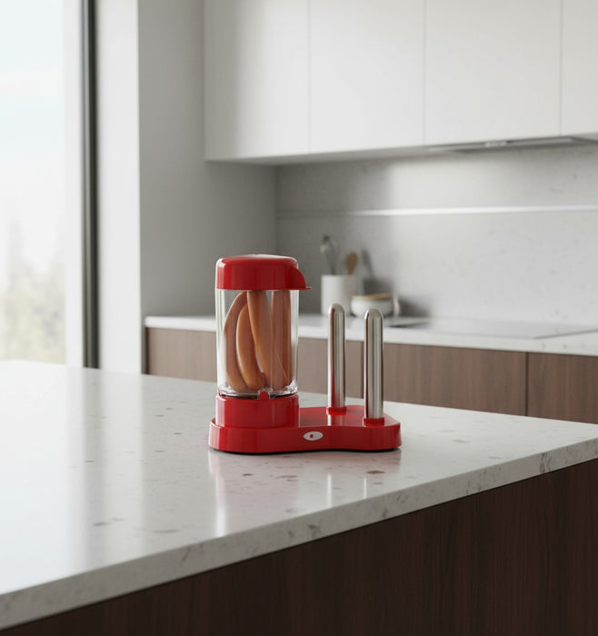 Macchina Elettrica per Hot Dog con Vapore e Spiedini in Acciaio