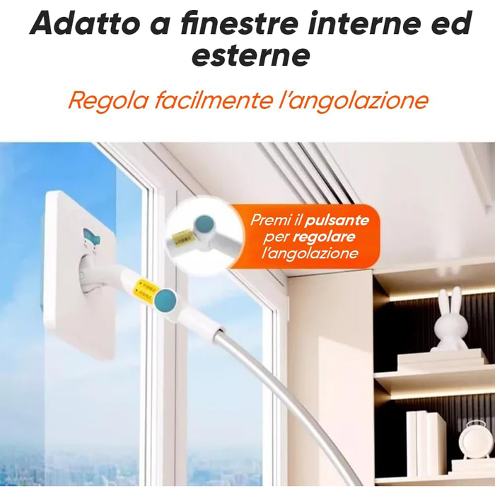 Window Wonder, Enjugador de Ventanas 2 en 1 con Varilla Telescópica