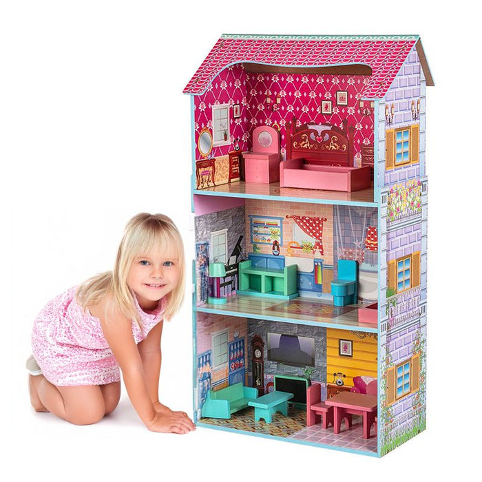 Casa a escala de lujo para niños, juego de simulación y creatividad