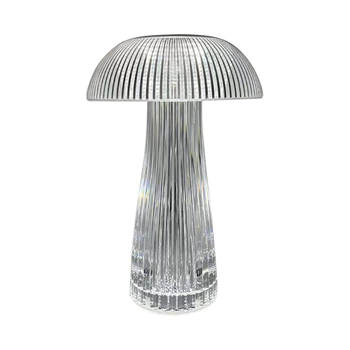 Lampada Cristallo da Tavolo Ricaricabile a Forma di Fungo RGB