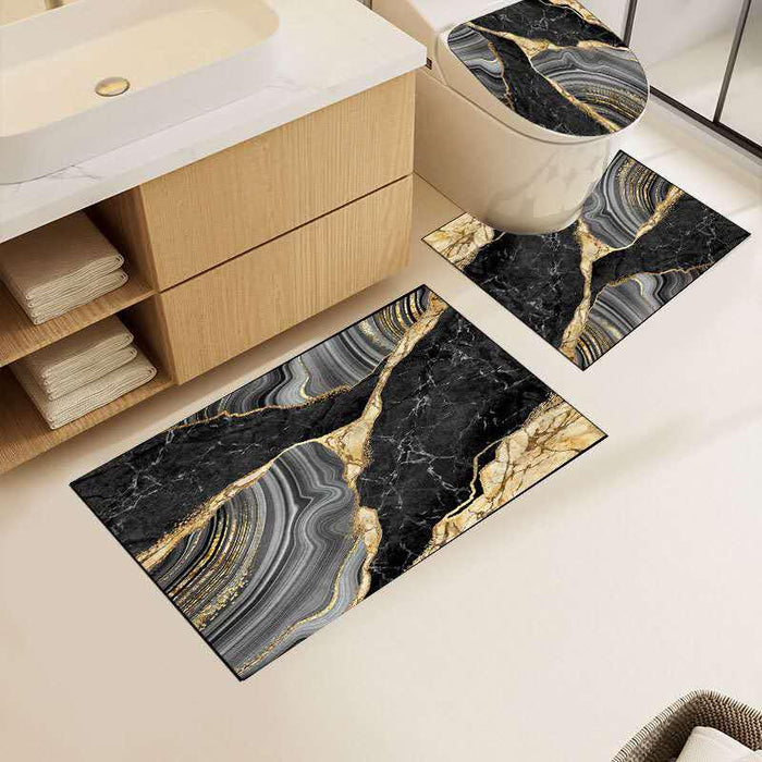 Tappeti Antiscivolo e Copri Water - Set Bagno 4 Pezzi