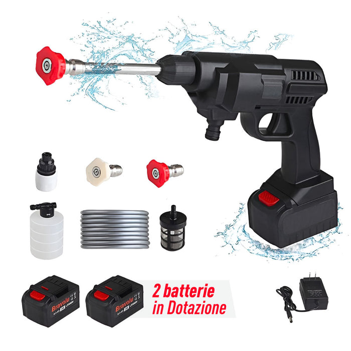 Hidropistola sin cable de 48 V con accesorios