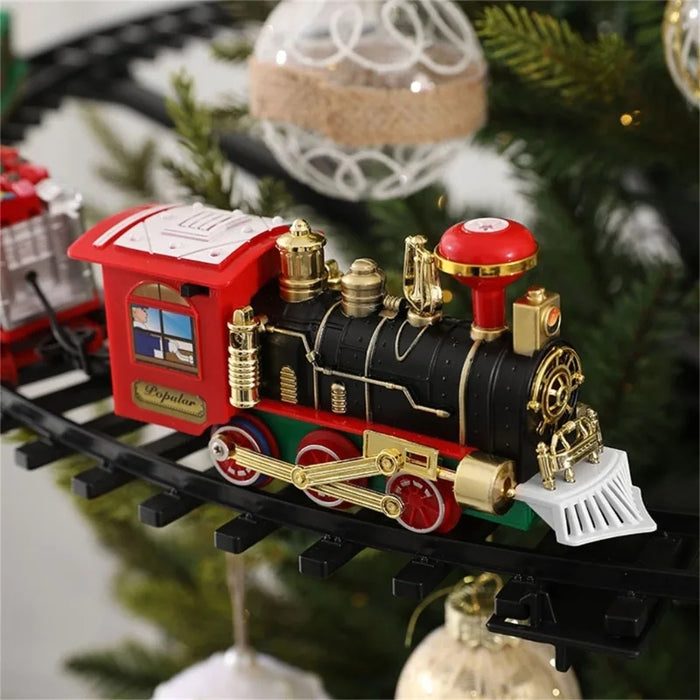 Alegría Navideña Tren Eléctrico con Luces y Sonidos para el Árbol de Navidad