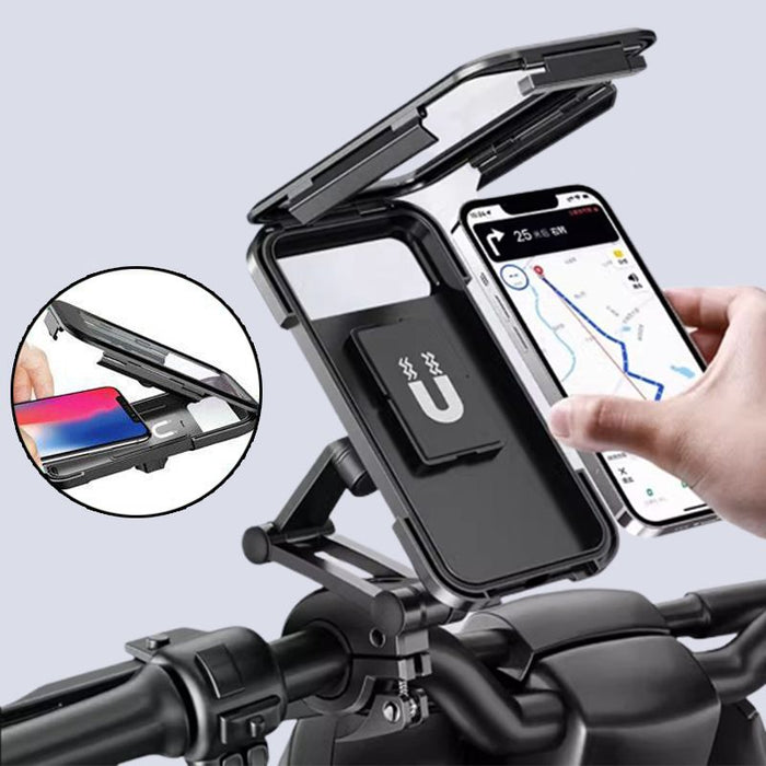 Funda impermeable para teléfono Ceyes, soporte para bicicleta y moto con pantalla táctil ajustable