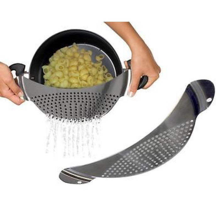 Scolapasta da Bordo Pentola Ø 33 cm in Acciaio Inox