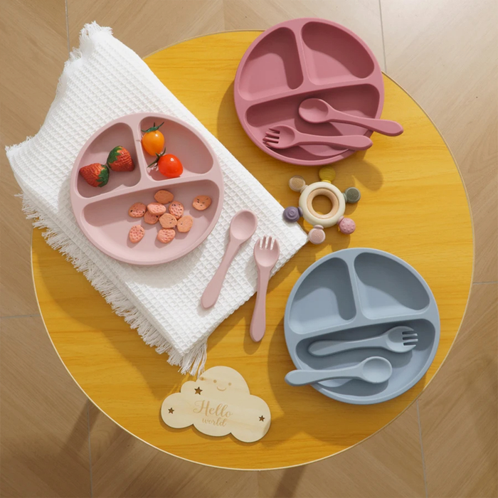 Set di Stoviglie per Bambini in Silicone