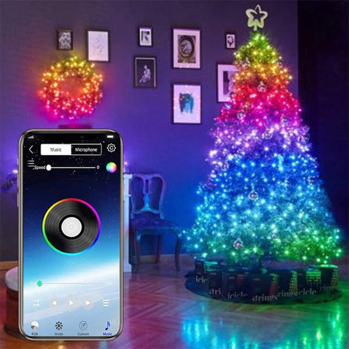 Color Navidad Bluetooth RGB Luces de Navidad 10m con App