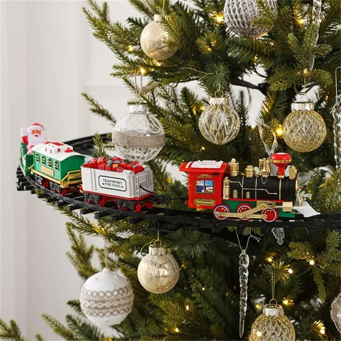 Alegría Navideña Tren Eléctrico con Luces y Sonidos para el Árbol de Navidad